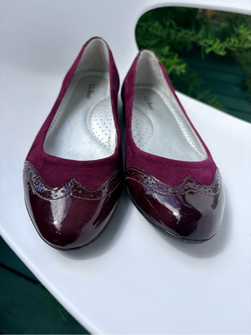 L.L. Bean Suede and Patent Flats - Made in Brazil